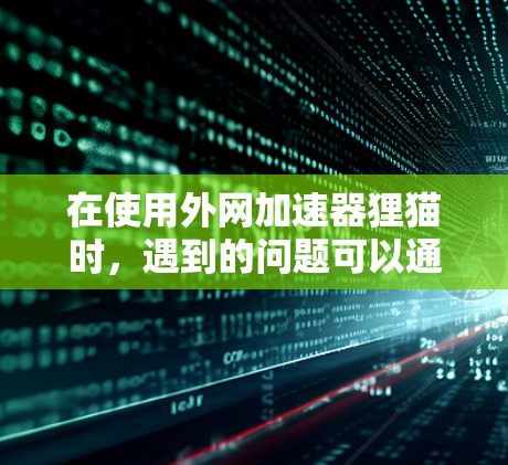 在使用外网加速器狸猫时，遇到的问题可以通过以下步骤逐步解决